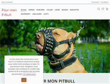 Tablet Screenshot of pour-mon-pit-bull.com